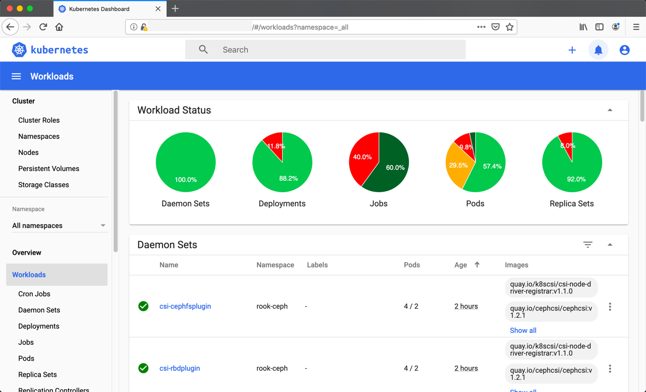 kubernetes dashboard